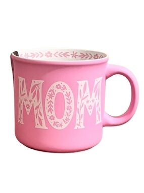 🆕- Love Your Mug-Floral Pink "MOM" Ceramic Mug.